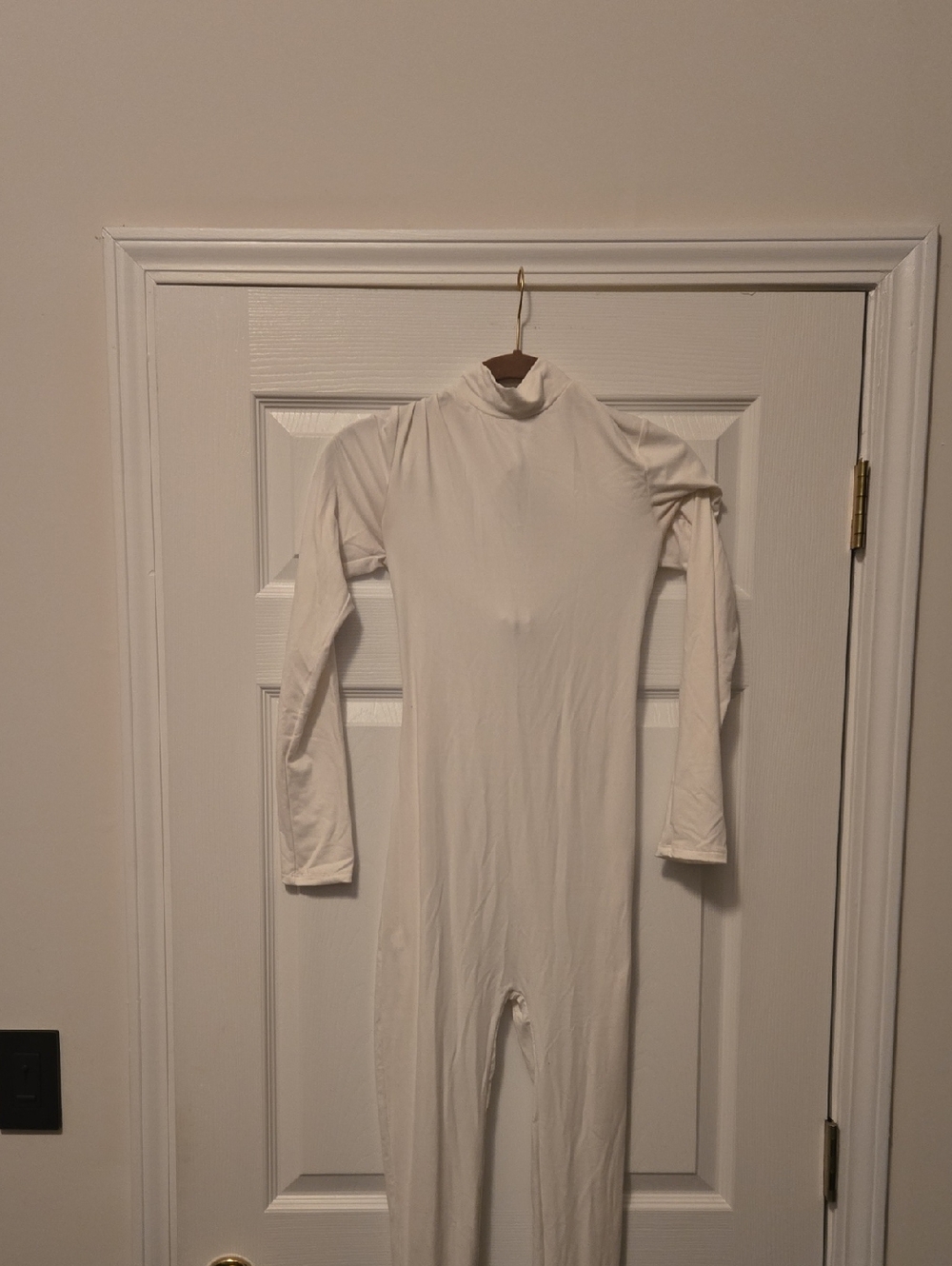 Fashion Nova White Ribbed Mock Neck Top